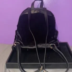 bebe | Bags | Guc Bebe Gold Studded Black Velvet Backpack  display picture 3